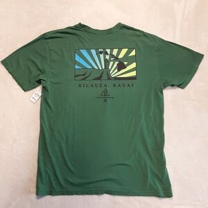 Billabong Mens Premium Graphic Tee 2XL Green Kilauea, Kauai Andy Irons Forever